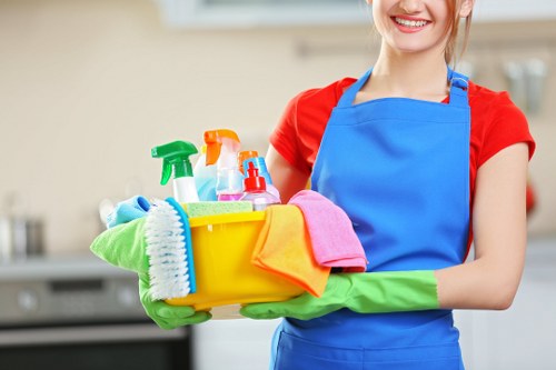 Carpet cleaning team using sustainable methods in White City